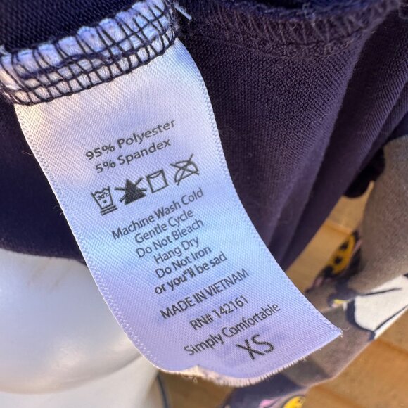 Lularoe Halloween Print Baseball Tee Blue 3/4 Sleeve Shirt Size XS - Picture 8 of 8